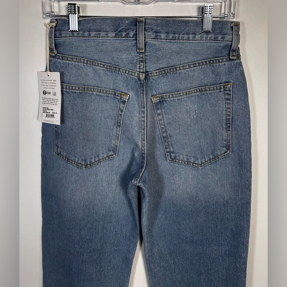Etica Altin Loose Cropped High Rise Distressed Button Fly Jeans Size 25 NWT - Picture 5 of 6